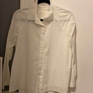 French connection white button down shirt